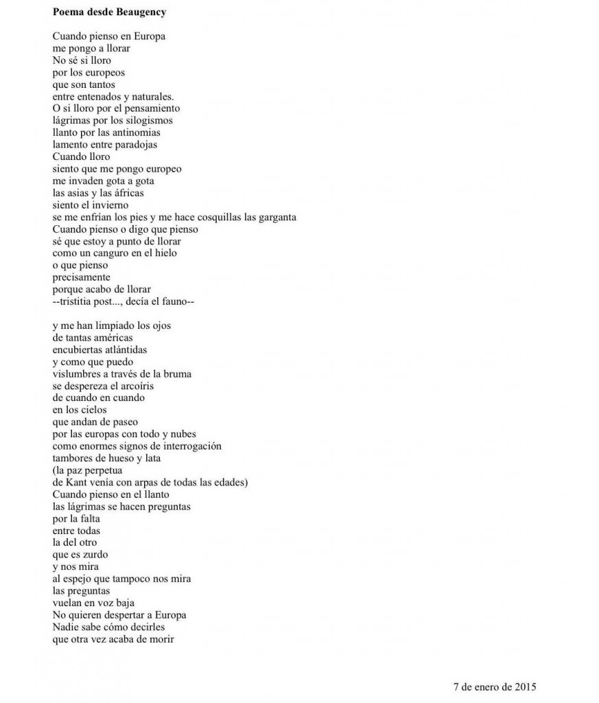 Poema desde Beaugency 7 enero 2015